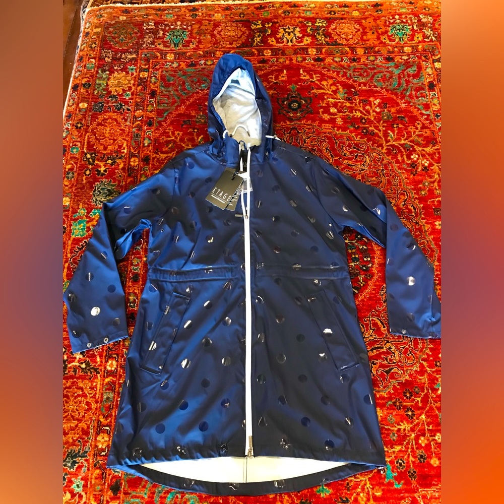 NWT Etage Denmark Waterproof Raincoat with hood